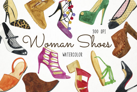 Download Watercolor Shoes Clipart, Fashion - Premium Resources